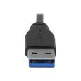 STARTECH Câble Micro USB 3.0 slim - USB-A vers Micro-B à angle Gauche - M/M - 2 m-1