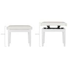 Banquette Piano Classic Cantabile Blanc Brillant – Réglable 47-56 Cm, Siège Velours 55x32 Cm, Stabilité Et Confort Premium