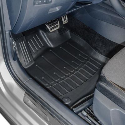 Tapis De Sol Velours Noir Pour Toyota Corolla Verso II 2004-2009 - Lot 4 Pièces