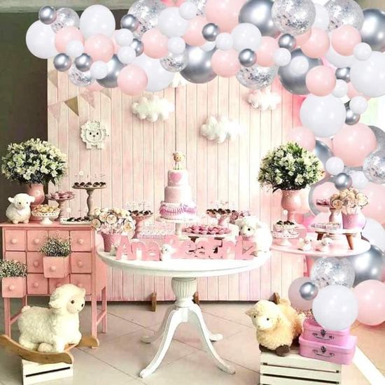 Kit D'arcs De Guirlande De Ballons Roses Et Blancs