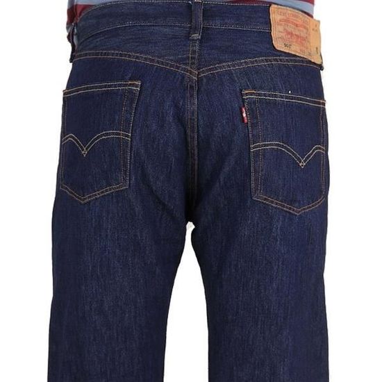 LEVI'S Jeans Homme 501 Le classique - Coupe droite - Bleu foncé - Cdiscount  Prêt-à-Porter