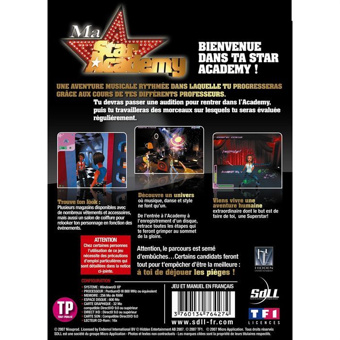 STAR ACADEMY LE JEU / JEU PC CD-ROM - Cdiscount Jeux vidéo