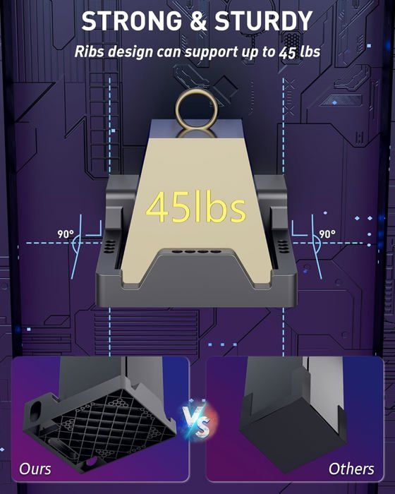 Support mural pour Xbox Series X avec 2 supports muraux pour kit de montage mural pour