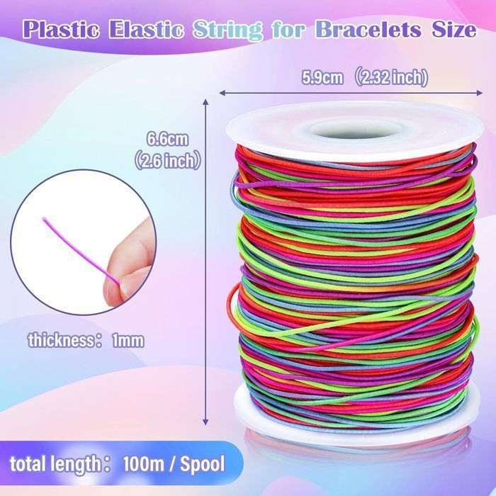 Fil élastique Noeud Fermeture Bracelet Cordon Elastique,100m Fil