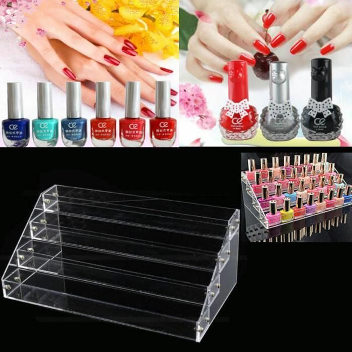 ZBJDX PréSentoir De Vernis à Ongles En Forme De U, Support Mural Pour CosméTiques, Salon De Beauté, Dressing Pour DéCorer Le Mur Et Ranger Les AdhéSifs Pour Vernis à Ongles,Blanc