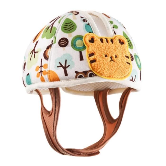 Bébé Casque de Protection Coton Respirant Casque de Sécurité Anti-chute Réglable Chapeau Anti-Collision pour Bébé Infantile