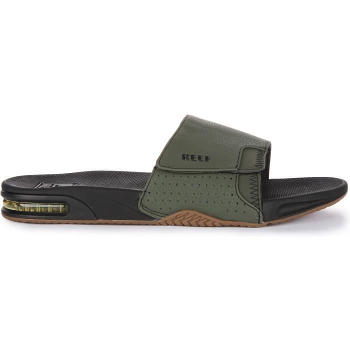 Sandales Homme REEF Fanning Olive Resistantes a l eau Olive Cdiscount Chaussures
