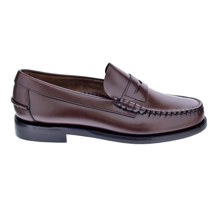 Mocassins Sebago Homme modele 766.60 Marron Cuir Marron Cdiscount Chaussures