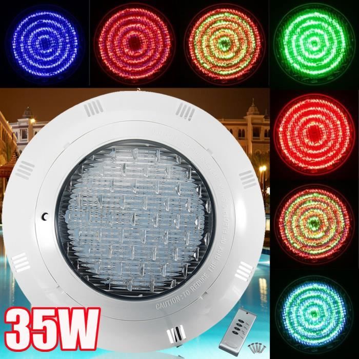 Projecteur LED RGB 35W Extra-Plat Pour Piscine Avec Télécommande