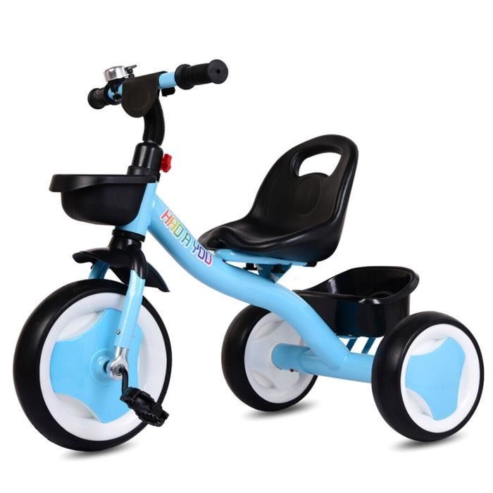Velo Draisienne Tricycle pour Enfants Premier Velo d Entrainement d Equilibre Vehicule avec Pedale Bleu Cdiscount Sport