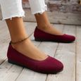 Mocassins femme - JF™ - Printemps Automne Chaussures décontractées - Vin rouge-2