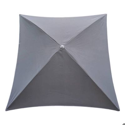 Parasol Plage Carré Helenie Gris – Grand Parasol De Plage 100% Protection UV – BE TOY'S Idéal Famille Et Jardin