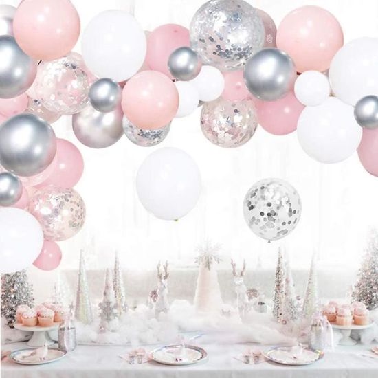 Euro Mega - Guirlande Ballons Blanc Rose Transparents Or Arche Ballons Rose  Or Blanc pour Décoration Fête Nouvel An, Mariage, Anniversaire - Objets  déco - Rue du Commerce