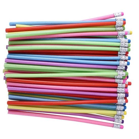 120 Pieces Crayon Pliable Flexible Souple Crayons Mous avec Gomme, Colore