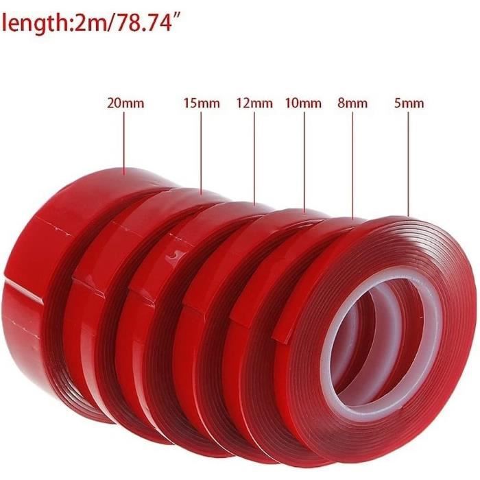 Ruban Adhésif Double Face Extra Fort - Pour Collage Miroir, Montage Lourd, Intérieur/extérieur