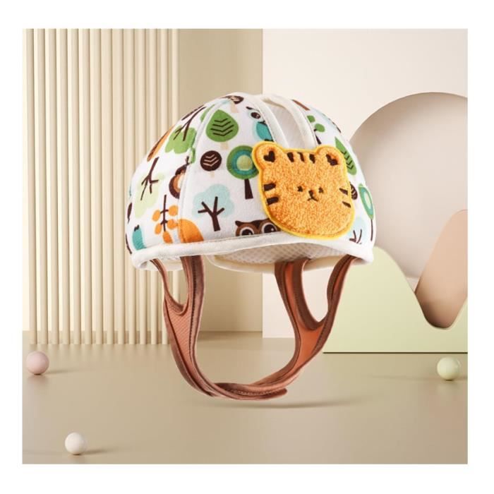 Bébé Casque de Protection Coton Respirant Casque de Sécurité Anti-chute Réglable Chapeau Anti-Collision pour Bébé Infantile