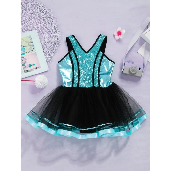 Enfant Fille Robe Patinage Artistique Tenue Tutu Justaucorps