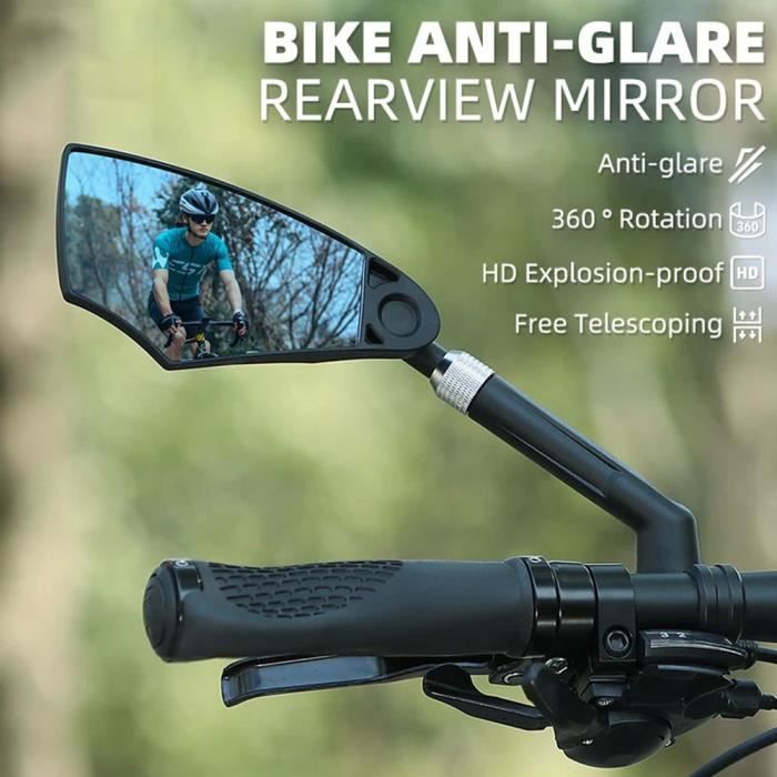 2 Miroirs De Vélo pour Guidon 360° Réglable Haute Définition