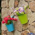 10pcs Pots de Fleurs Suspendu Colorés en Métal Accroche Amovible Pot de fleur Extérieur Plante Décoration Jardin Maison Balcon Cadea-3