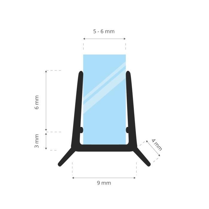 STEIGNER Joint de douche 80cm SDD02–T-10 transparent – joint en silicone  pour la protection contre les fuites d'eau - Cdiscount Bricolage