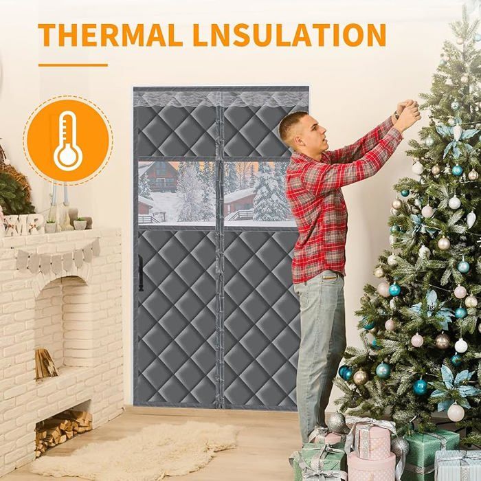 Magnétique Rideau De Porte 100x210cm, Gris Rideau Thermique Isolant Anti Froid, Coton Couverture Pour Porte Entree En Hiver 97659140 Magnétique Rideau De Porte 100x210cm, Gris Rideau Thermique Isolant Anti Froid, Coton Couverture Pour Porte Entree En Hiver 97659140