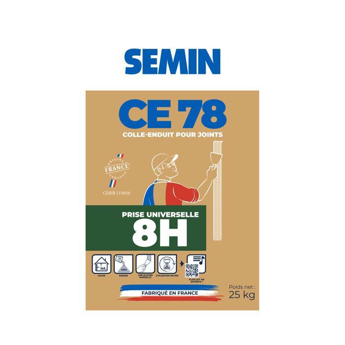 Enduit Pour Joints De Plaques De Plâtre CE 78 Lent Semin, Temps De Prise 24 Heures Interieur Sac De 25 Kg Lot De 3 99334179 Enduit Pour Joints De Plaques De Plâtre CE 78 Lent Semin, Temps De Prise 24 Heures Interieur Sac De 25 Kg Lot De 3 99334179
