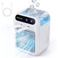 Mini climatiseur 4-en-1 500ml silencieux - 2 vitesses ventilation 2 modes brumisation bureau chambre NORVYN