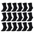 Lot de 18 paires de chaussettes Pierre Cardin 39-42 noir lavables chaussettes pour hommes coton-0