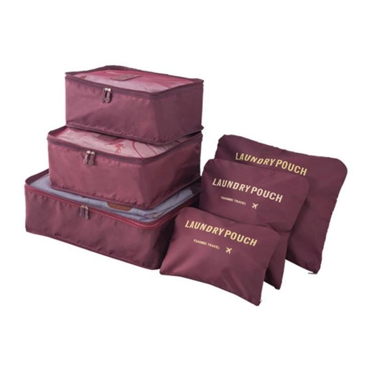 valises et sacs à dos 3 pcs Petit Orange Emballage organisateurs cubes pour sacs