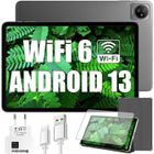 Blackview Tab 30 WiFi Tablette Tactile 10.1 pouces HD+ IPS Android 13Go WiFi 6, RAM 6 Go ROM 64 Go/SD 128 To 5100mAh - Gris