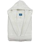 ALPES BLANC - Peignoir de bain S mixte à capuche 100% coton 450g - Absorbant, doux et confortable – Ceinture et poches Blanc