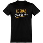 BRAND tee shirt homme humour | Cadeau imprimé en France | 100% coton, 185gr | le gras c'est la vie