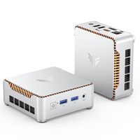 NiPoGi Mini PC Windows 11 Pro Processeur Intel Alder Lake-N97 (jusqu'à 3,60 GHz) Mini Ordinateur, 16GB RAM 512GB ROM, Argent