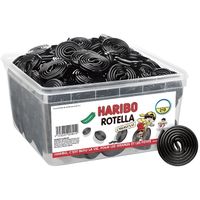 Boite de 150 Rotella de la marque Haribo.   Promotion HARIBO Achetez 5 boîtes de votre choix la 6ème est gratuite !! Pour
