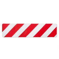 Bandes de revêtement de signalisation | Antidérapant | Auto-adhésives | Rouge-blanc | 150 x 610 mm
