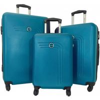 Set de 3 valises 20cm-25cm-29cm Abs Turquoise - ba10653 - 
