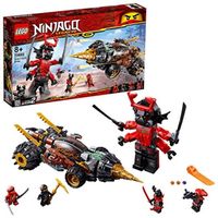 Jeu D'Assemblage QLTOI 70669 Ninjago Earth Driller Includes Cole, Kai, Scout and Stone Army Warrior Minifigures Ninja Drill Toy Set