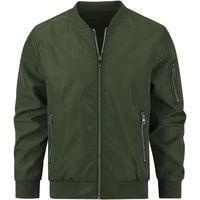 Blouson Homme Veste Impermable Dcontract Jacket Printemps t de Couleur Unie Col vert