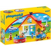 PLAYMOBIL 9527 - Maison de vacances - 7 personnages, 3 animaux, bateau et voiture inclus