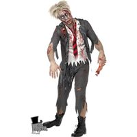 Déguisement écolier zombie adulte - SMIFFY'S - Halloween - Noir - Homme