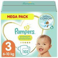 Pampers Premium T3 6-10kg 102 couches