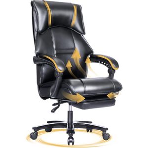 CHAISE DE BUREAU Chaise de bureau ergonomique - meubles de bureau - chaise à roulettes - Cuir PU, capacité de charge de 200 kg - fauteuil de bureau