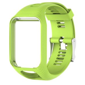 BRACELET DE MONTRE Bracelet de montre en silicone pour TomTom Runner 2 3 Spark Spark 3 GPS Golfer 2 Adventurer Citron vert