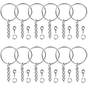 Dor/é 35mm Homyl Set de 10pcs Ronde Porte-Cl/és Anneaux Plats En Laiton L/éger Solide Accessoire Bricolage Artisanat