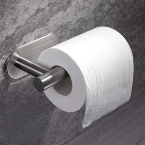 iRenXiao Porte Papier Toilette, Dérouleur Papier Toilette Mural sans  Percage Support Papier WC en Acier Inoxydable 304 Distributeur Papier avec  Tablette pour Salle de Bain, Argent : : Bricolage