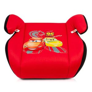 RÉHAUSSEUR AUTO Rehausseur siège auto pour enfants - Disney - Cars 104 - Groupe 2/3 - Rouge - Avec réducteur