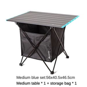 TABLE DE CAMPING Ensemble bleu m - Table de Camping Pliante en Alli