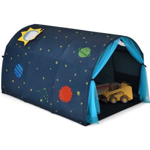 Tunnel pour lit enfant superposé tente accessoires bleu