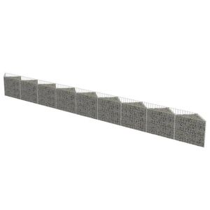 CLÔTURE - GRILLAGE Mur de gabion rectangulaire en acier galvanisé - DIOCHE - 630 x 30 x 50 cm - Capacité de charge 1 400 kg/m³