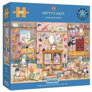 PUZZLE Puzzle - GIBSONS - Hetty's Hats - 500 pièces - Mul